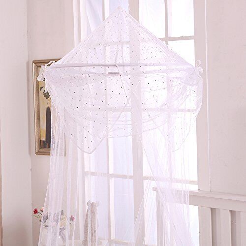 Raisinette Kids Collapsible Hoop Sheer Bed Canopy, One Size, White