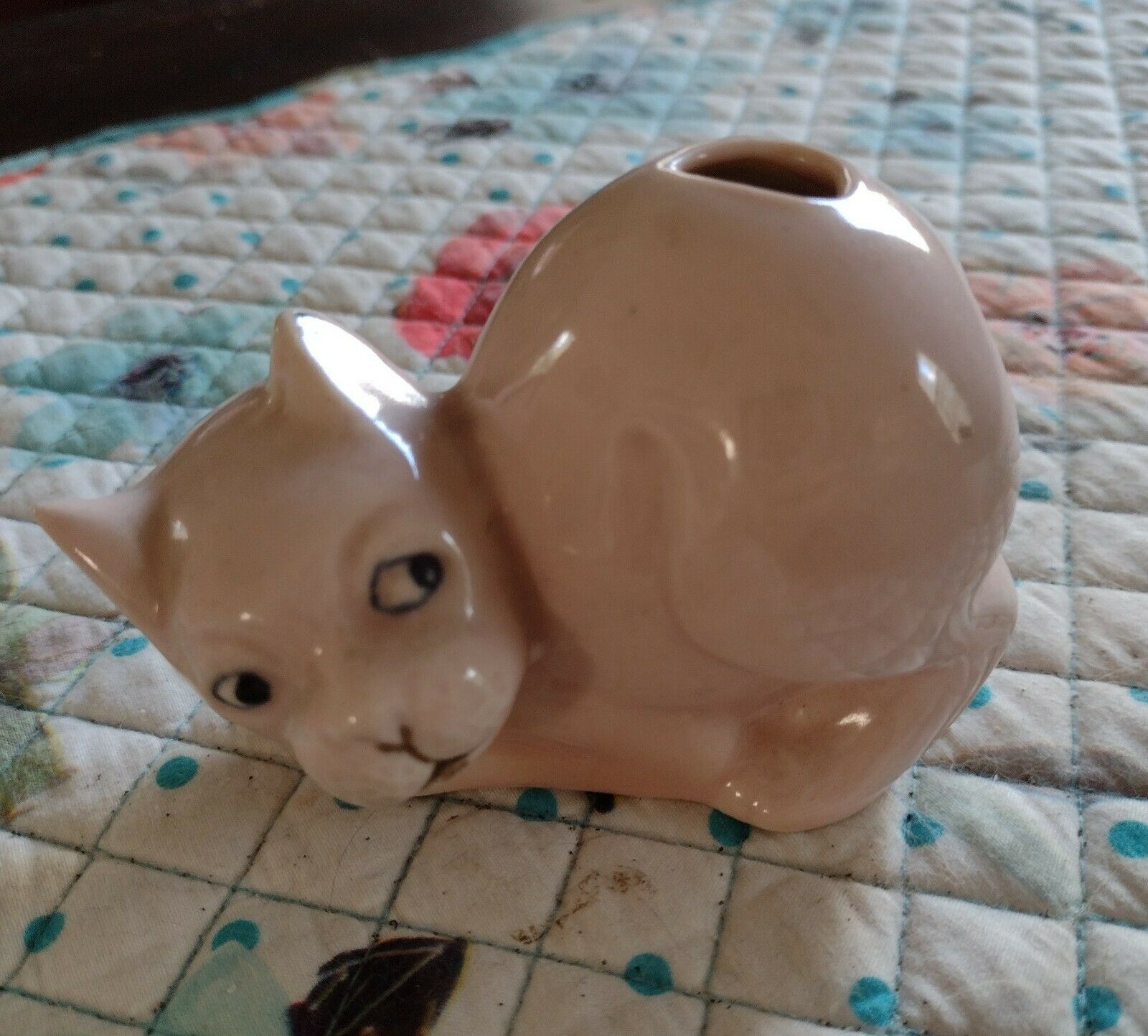 Uhl Pottery Cat Planter Airwick Holder Pink Perfection