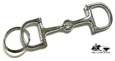 D Ring Snaffle Horse Bit Key Chain Novelty Gift New Free Shipping