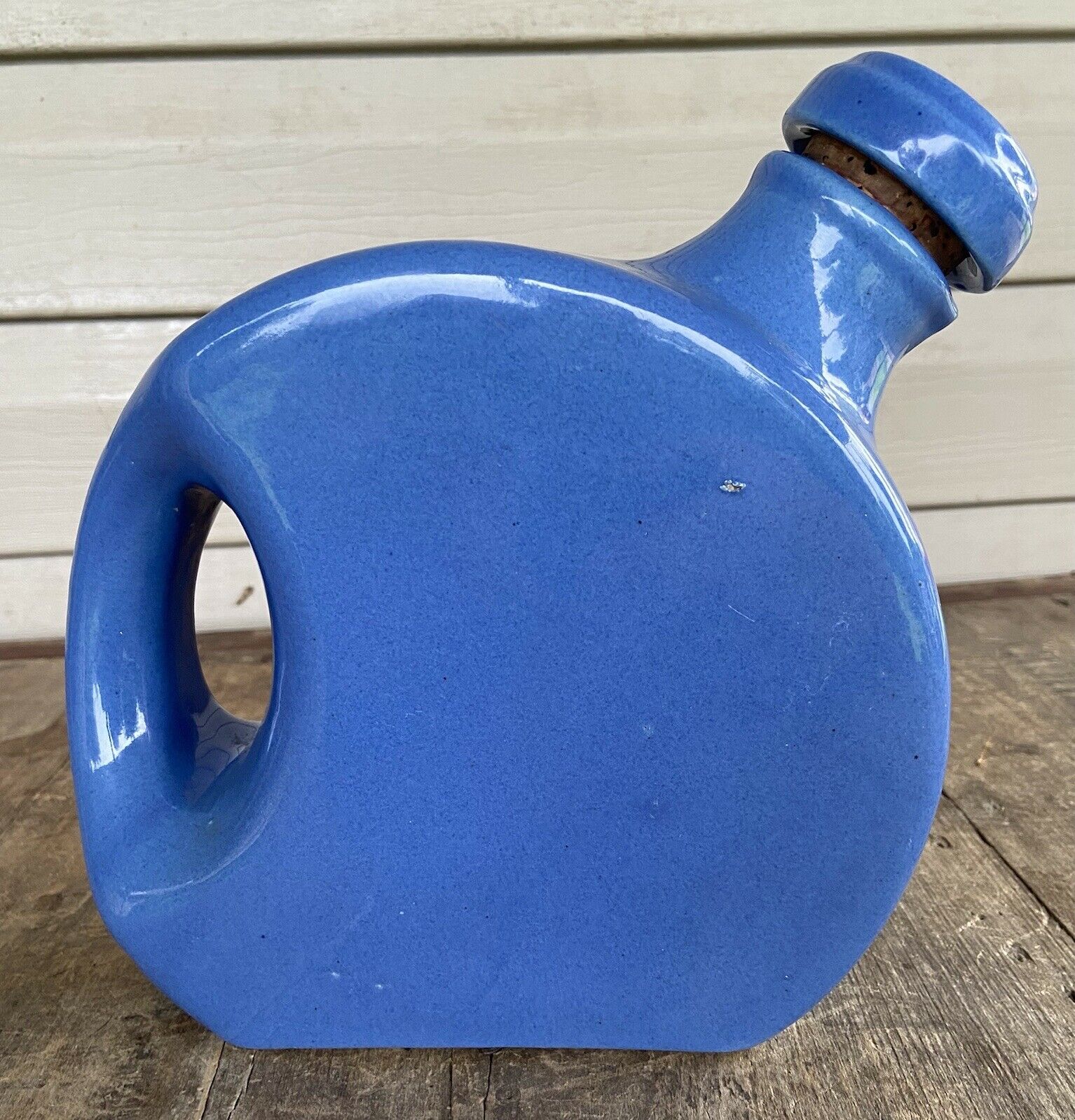 Blue Uhl Pottery Round  Refrigerator Jug #190 Huntingburg Indiana