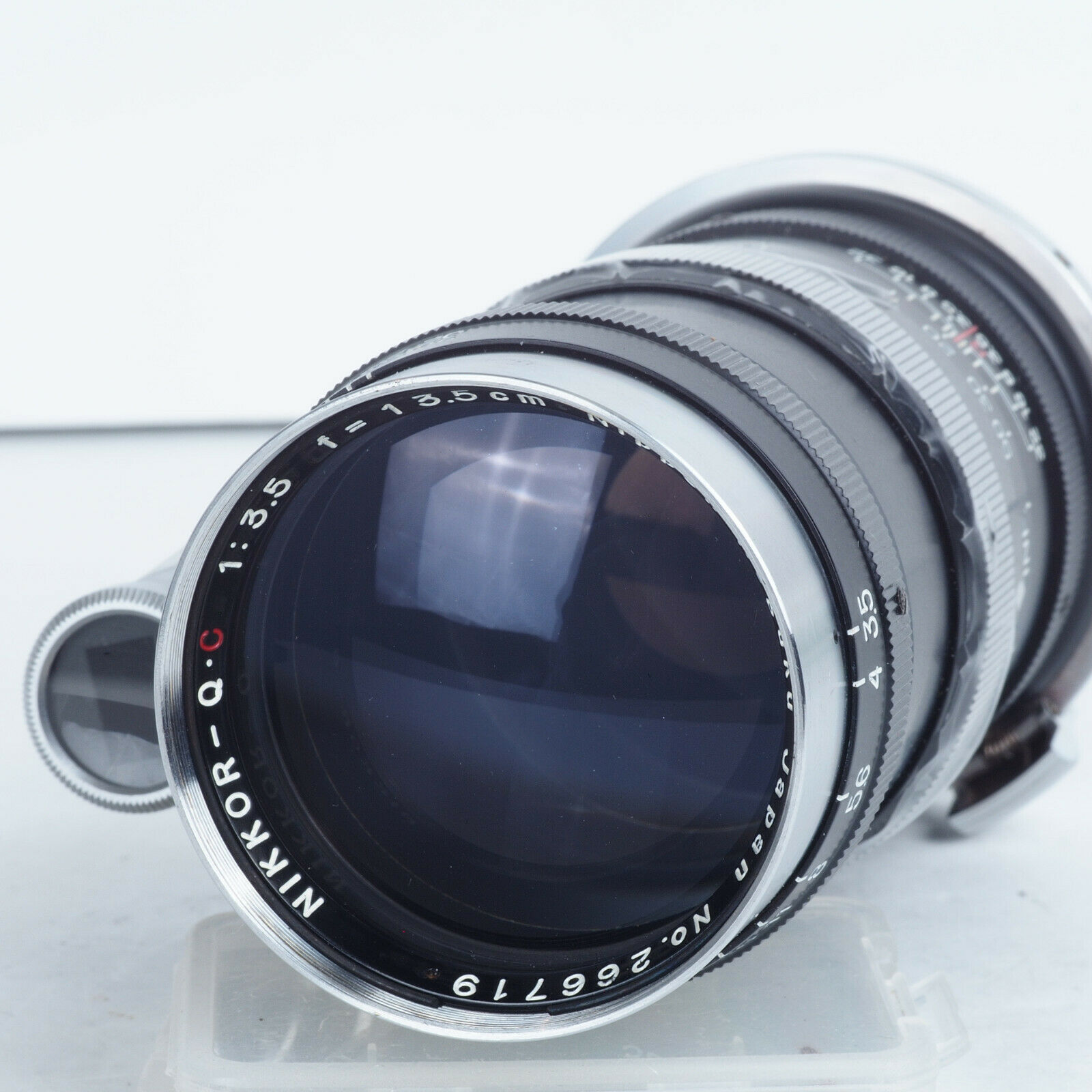 Nikon Rangefinder 135mm F3.5 Telephoto Lens & Finder  W/uv Filter And Both Caps