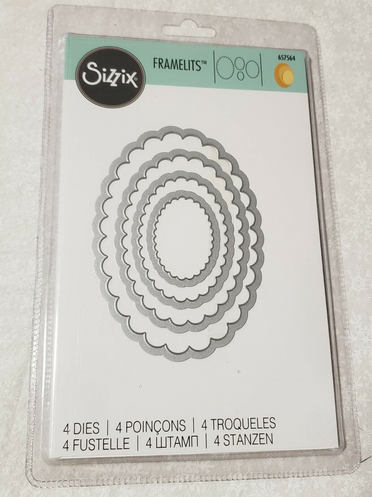 Sizzix Framelits Scalloped Ovals Die Cuts Cardmaking Scrapbooking Shapes New