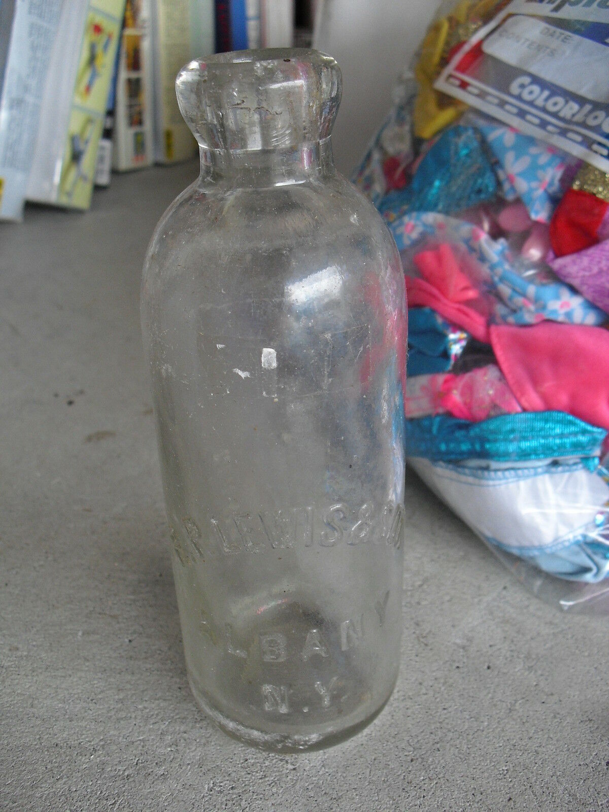 Vintage Glass Bottle R. P. Lewis & Son Albany Ny