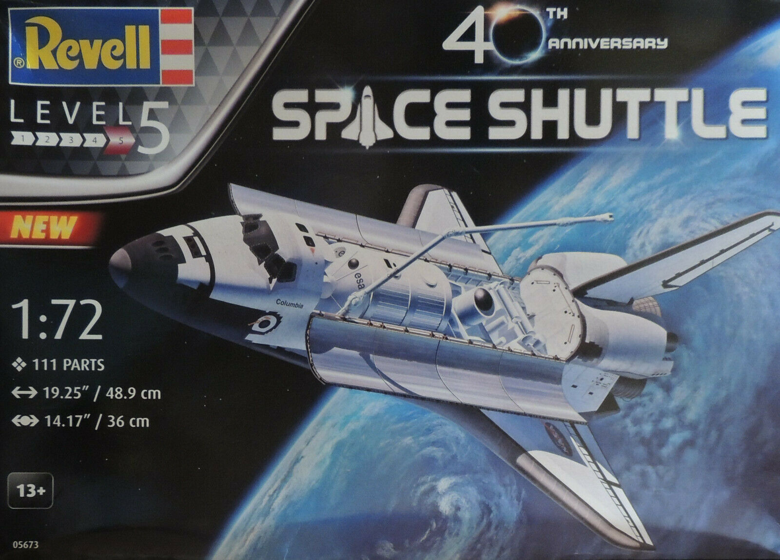 40th Anniversary Space Shuttle Revell 1:72 Plastic Model Space Shuttle Kit