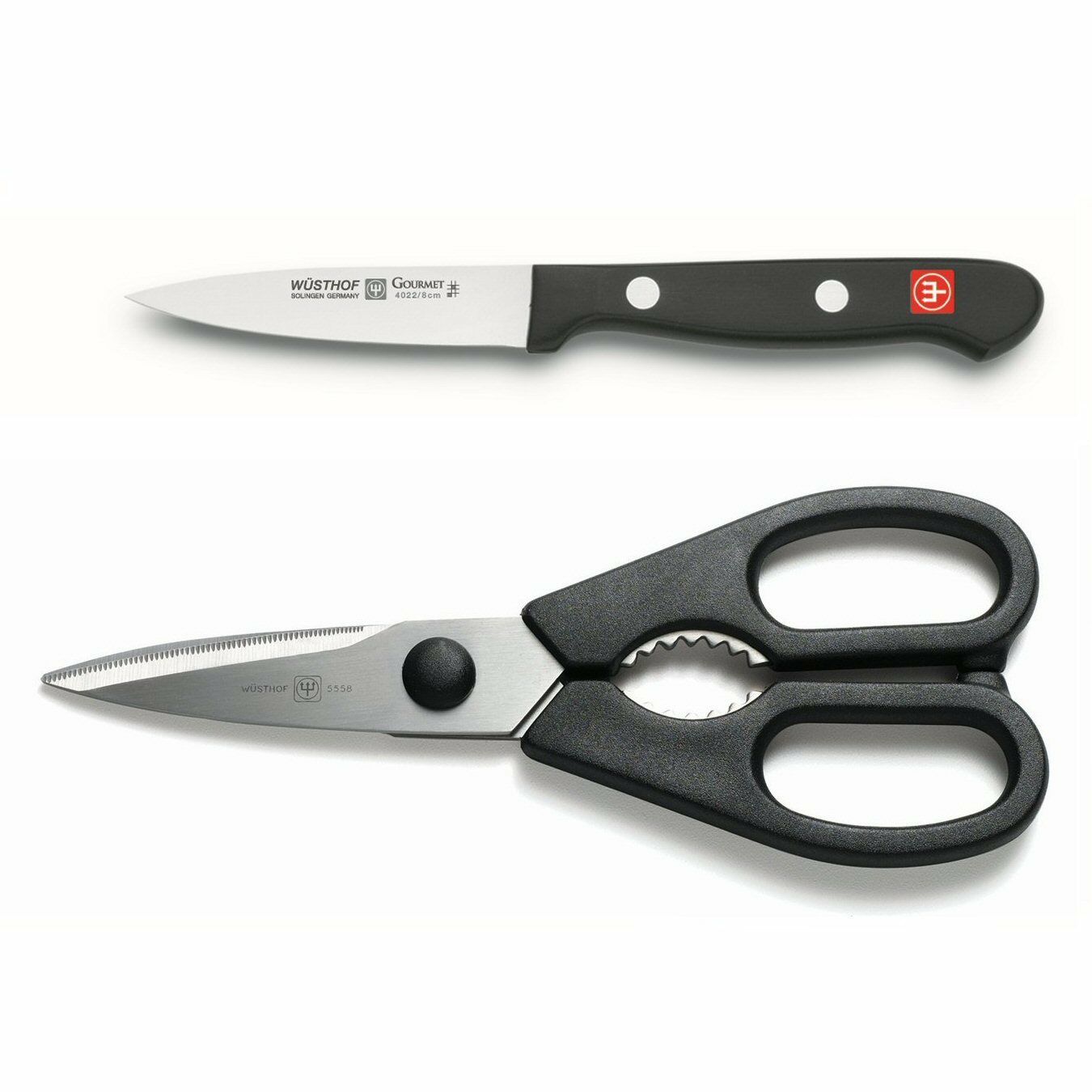 Wusthof Gourmet 2pc Come-apart Kitchen Shears / Scissors & 3" Paring Knife Set