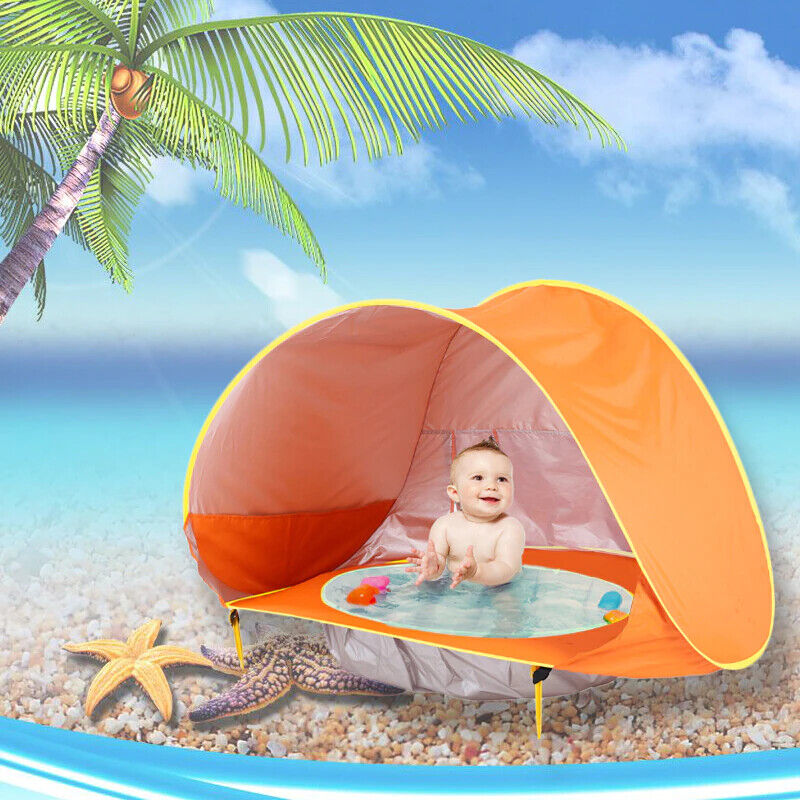 Waterproof Baby Beach Tent Children Pop Up Sun Awning Pool Kid Outdoor Camping