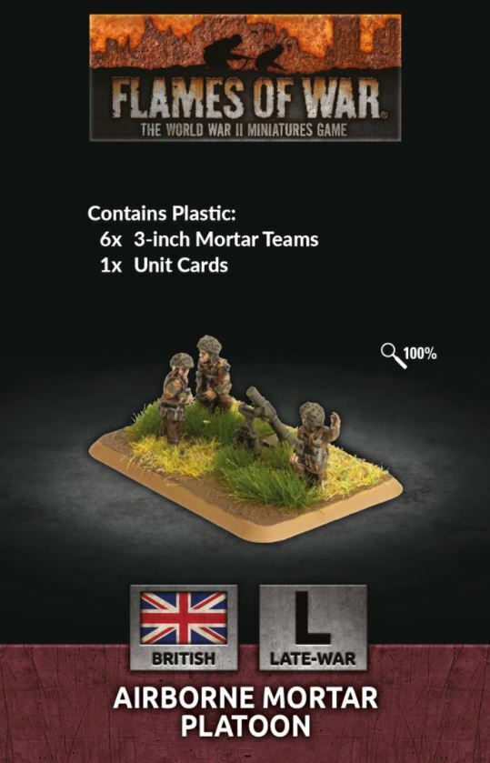 Flames Of War British Airborne Mortar Platoon (x6 Plastic) New