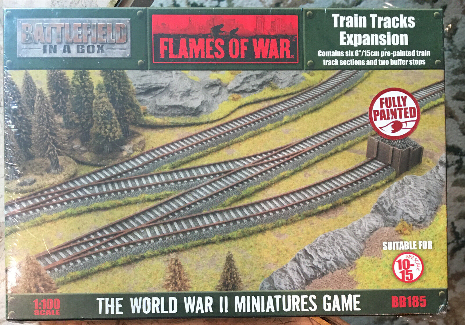 Battlefield In A Box Flames Of War Gf9 Train Tracks Expansion Bb185 New