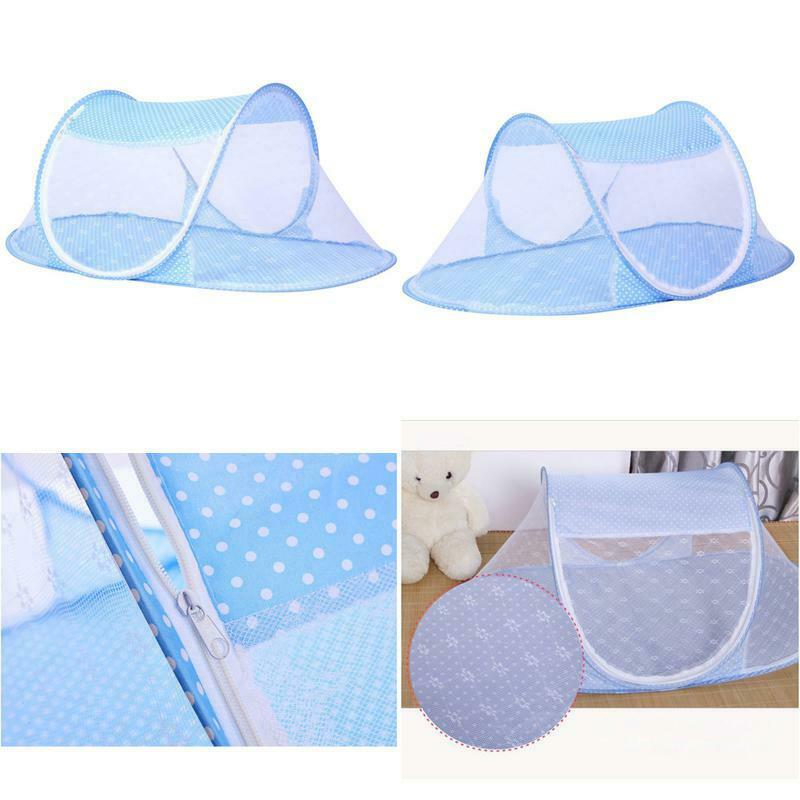 Cdybox Portable Travel Tent Pop Up Playpen Instant Mosquito Net (blue)