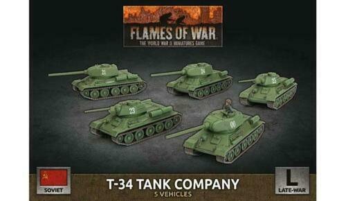 Battlefront Flames Of War Sbx66 15mm Soveit Late War T-34 Tank Company