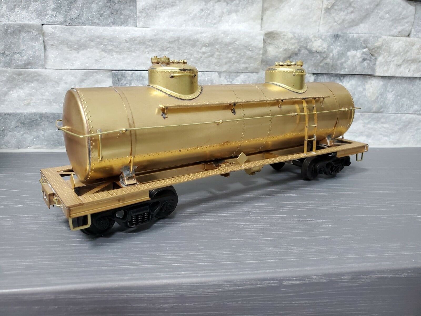 Vtg O Scale Brass Us Hobbies #302 3000 Gal. Double Dome Tankcar Mib!!!!