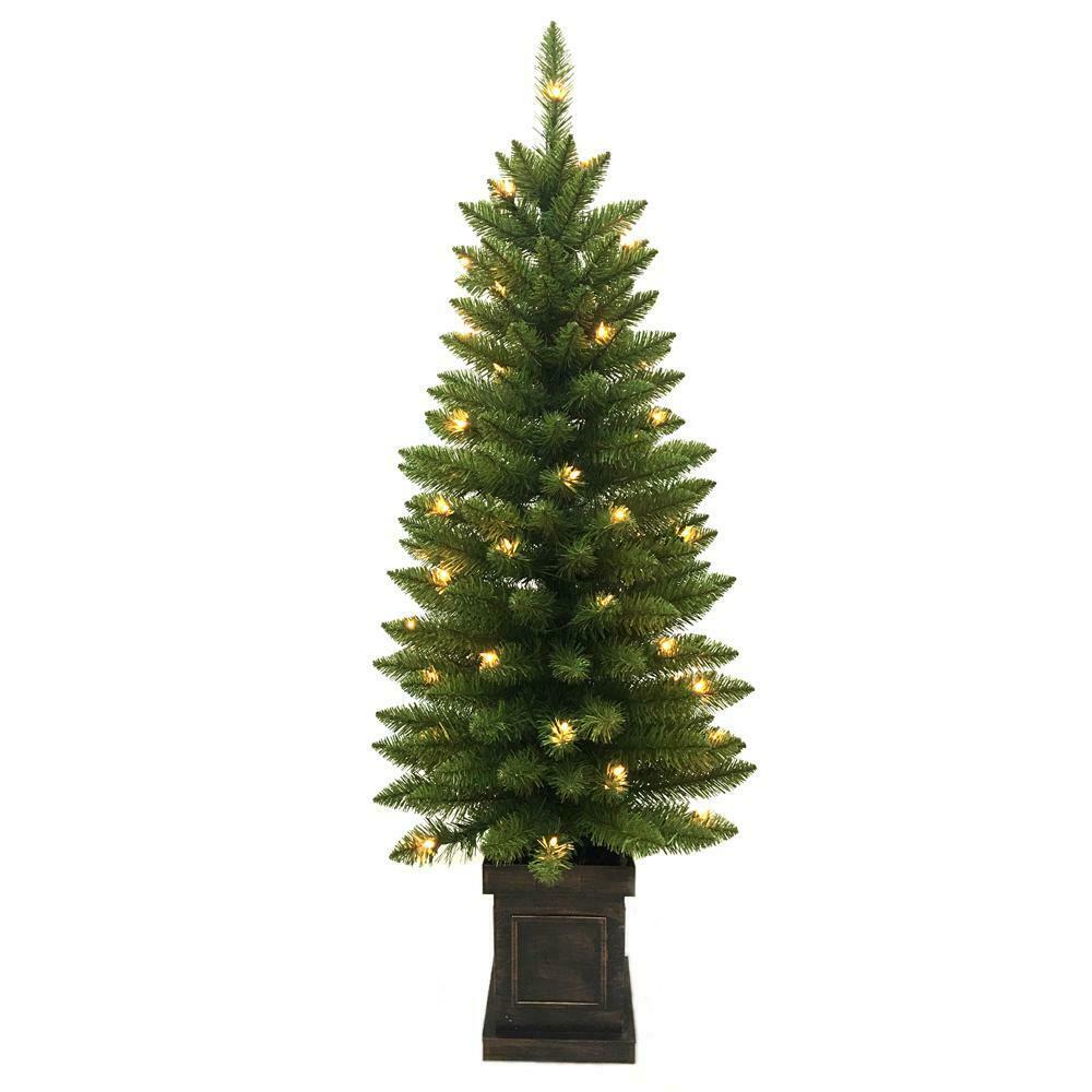 New!! Home Accents Holiday 4 Ft. Pre-lit Douglas Artificial Christmas Porch Tree