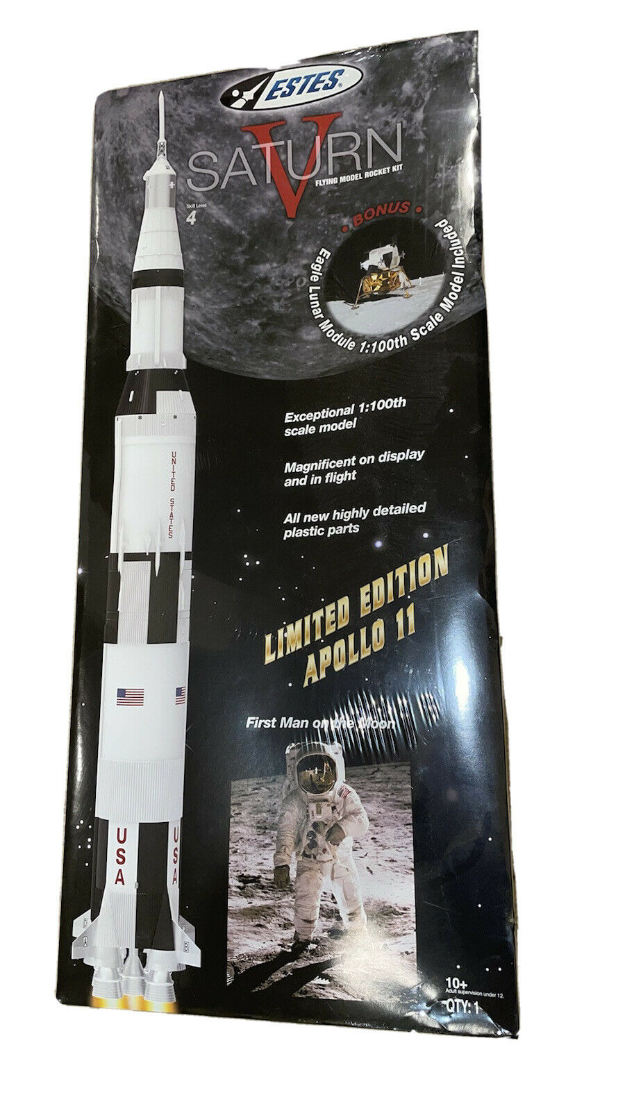 Estes 1969 Apollo 11 Saturn V Ltd Edition 1/100th Scale With Lunar Lander