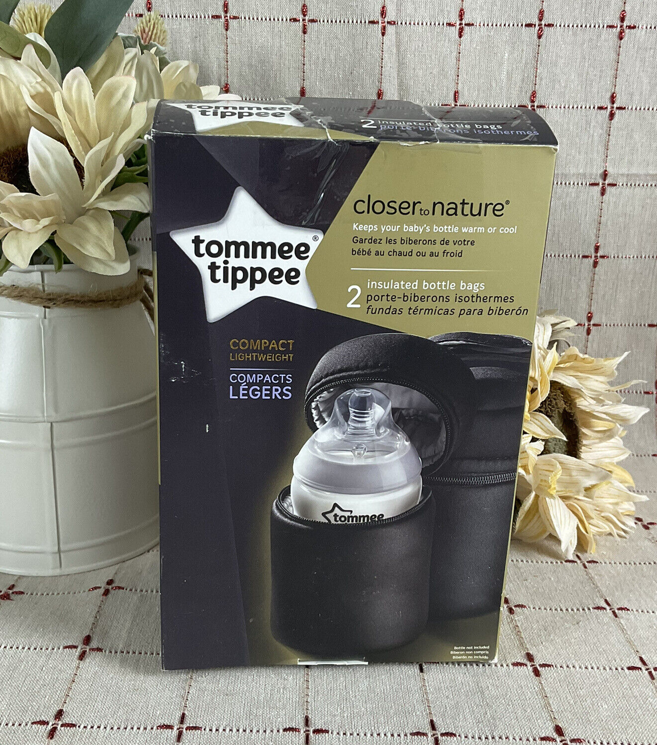 Tommee Tippee Closer To Nature Set Of Insulated Bottle Bags Compact & Light