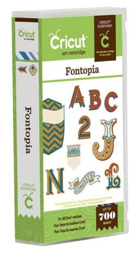 Fontopia Cricut Machine Cartridge    Used  Linked Fonts