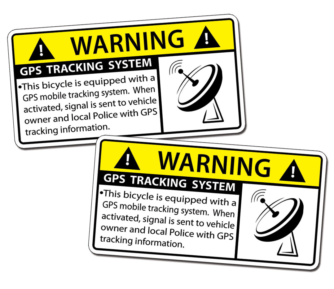 Gps Tracking Bicycle Sticker Bike Anti Theft Security Alarm Warning Alert Decal