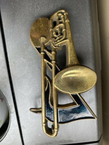 Belt Buckle For Trombone Player Nice Solid Brass