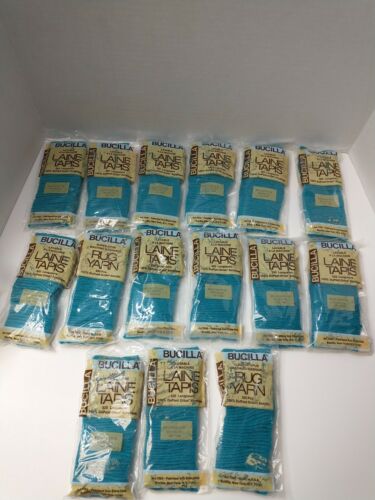 Bucilla Super Spun Rug Yarn 100% Acrylic Lot Of 15 Packages 320 Pcs Chinese Blue