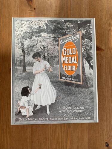Gold Medal Flour Washburn-crosby’s Summer Baking Adds No Worry Reproduction Add