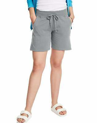 Hanes Womens Jersey Shorts W Pockets Drawstring Super Soft 100% Cotton 7" Inseam