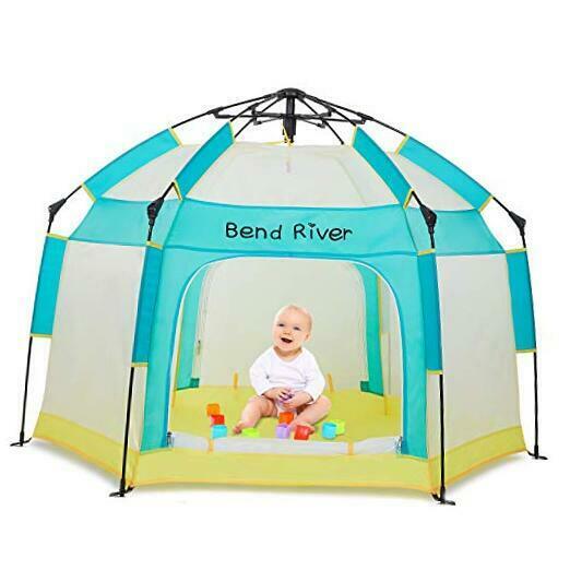Portable Baby Beach Tent, Baby Playpen With Canopy, Toddler Play Yard Indoor