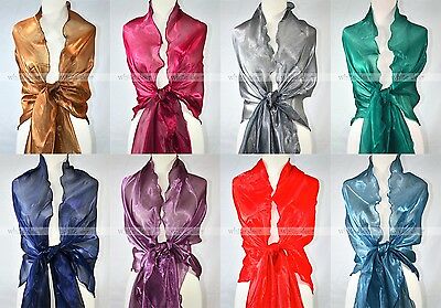 78" Wave Solid Color Shawl Wrap Scarf Wedding Party Tilt Texture Triangle Edge
