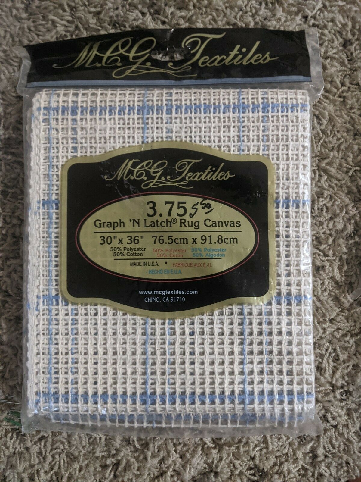 Mcg Textiles Graph ‘n Latch Rug Canvas 30x36” - New In Package