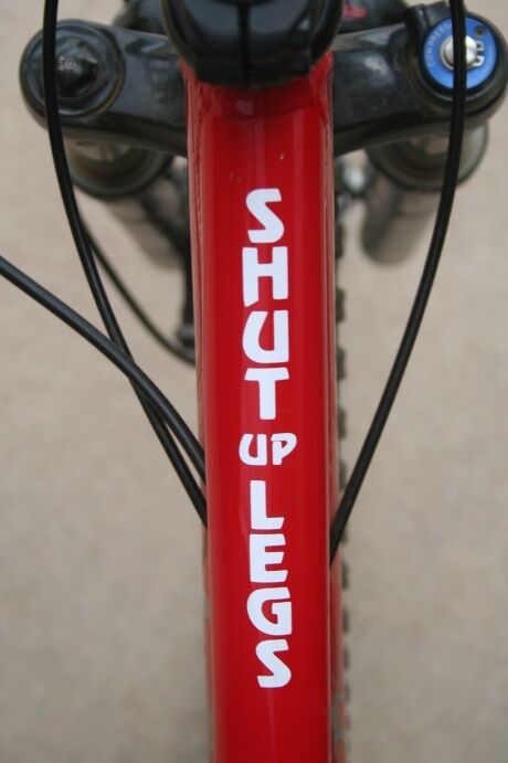 Shut Up Legs Jens Voigt Die-cut Bike Frame Sticker. Buy 2 Get 1 Free!