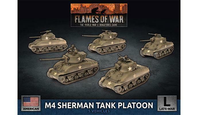 Flames Of War: M4 Sherman Tank Platoon (plastic)  Ubx69 Battlefront