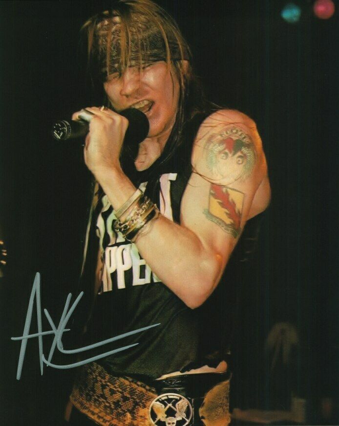 Axl Rose Guns N Roses Signed 8x10 Photo With Coa