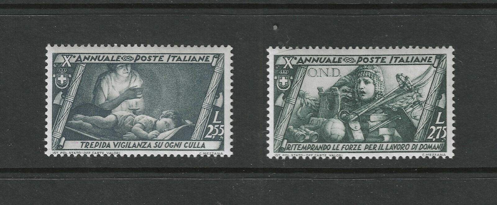 Italy Scott # 303-304 Vf Og Lh Stamps Cat $58